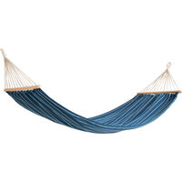 Outdoor Market Hammock Blue With Beige Stripe