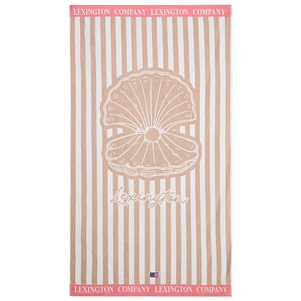Strandhåndkle Rosa / Beige