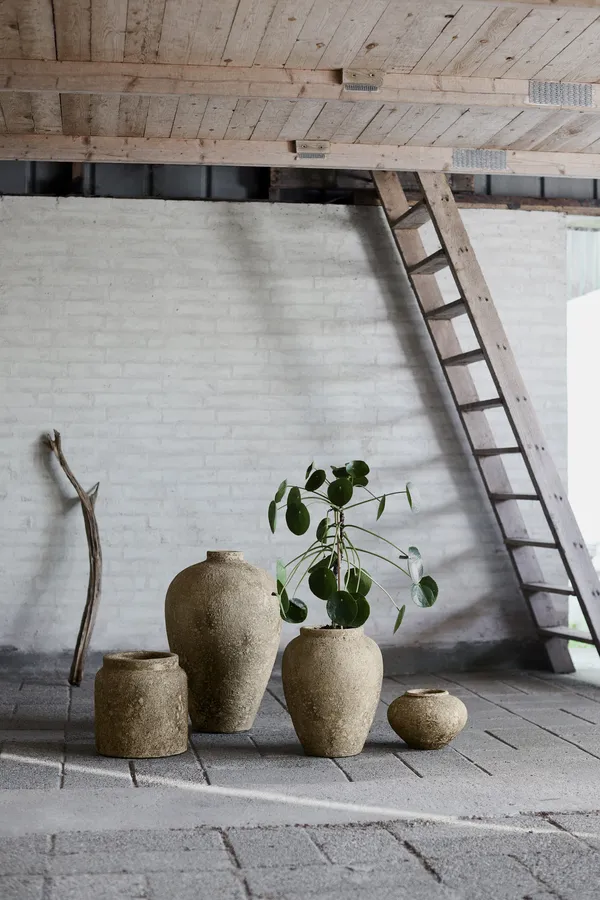Luna Dekorativ Kruka Beige 60 cm