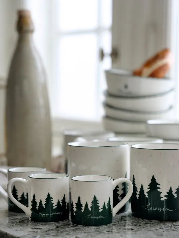 Happy Holidays Espressomuki Valkoinen / Vihreä 2 kpl:n pakkaus