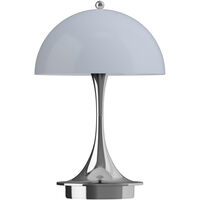 Panthella 160 Bordslampa Portabel V3 Krom / Opal Grey