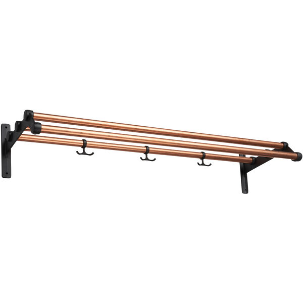 Nostalgi 291 Hattehylde 100 cm Sort / Kobber