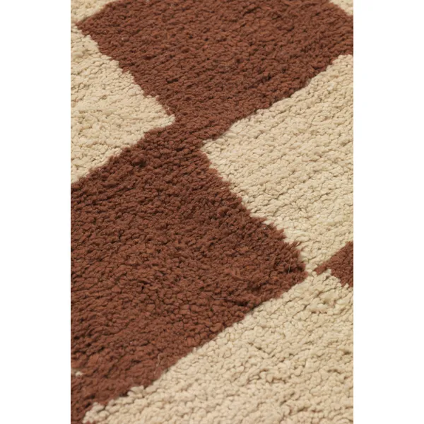 Mara Tvättbar Matta 80x150 cm Rust Red