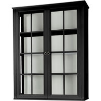 Stockholm 2.0 Vitrin Överskåp 99x34x124 Svart