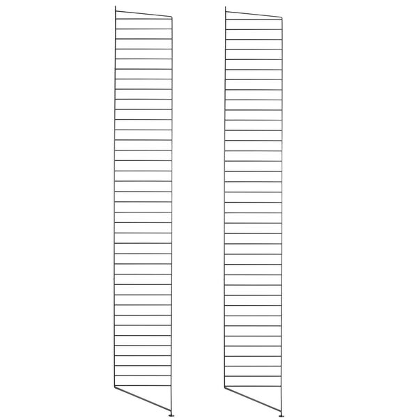 String Gavle Gulv 30x200 cm 2-pak Sorte