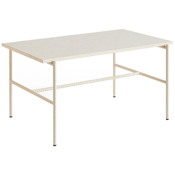 Rebar Square Coffee Table Black/Marble Sofabord 49x80 cm Alabaster