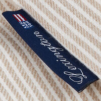 Striped Lyocell/Flannel Sengesett 220x220 + 50x60x2 Beige