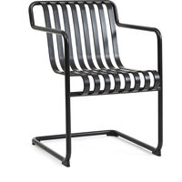 Palissade Cantilever Dining Armchair Anthracite powder coated steel