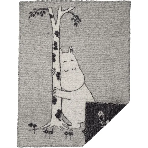 Mumin tree hug Pläd 65x90 cm Grå