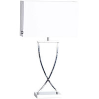 Omega Bordlampe 69 cm Chrome / Hvit