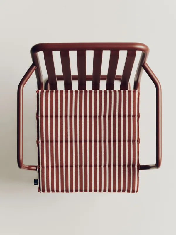 Terrazza Seat Cushion 40x40 cm Terracotta Bold Stripe