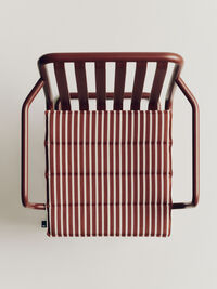 Terrazza Seat Cushion 40x40 cm Terracotta Bold Stripe