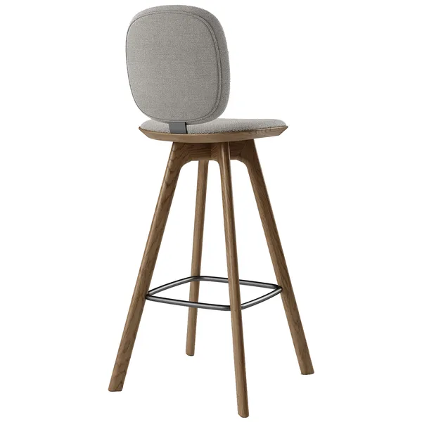 Pauline Comfort Barstol 75 cm Røget Eg / Hallingdal Grå