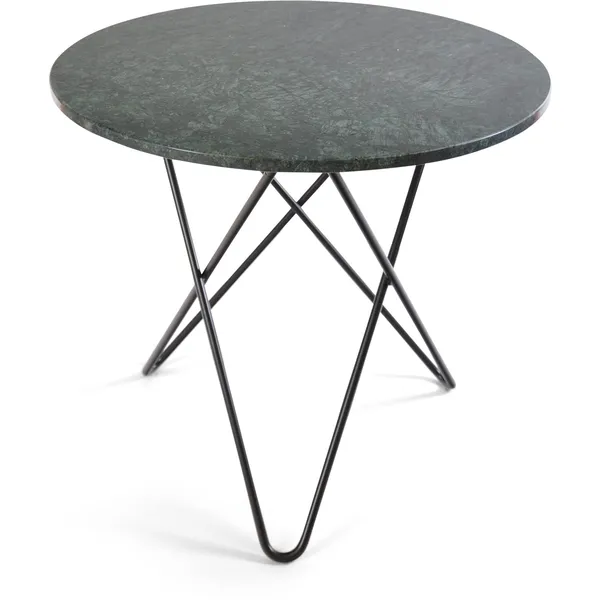 O Spisebord Sort/Grøn Marmor