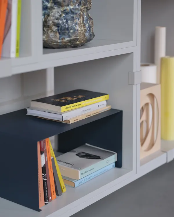 Stacked Configuration 3 Book Shelf Grey