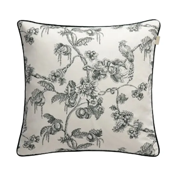 Sateen Tree Print Cushion 50x50 cm Green