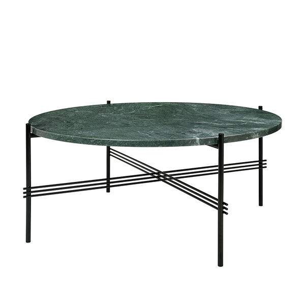 TS Soffbord 80 cm Svart / Grön Guatemalamarmor