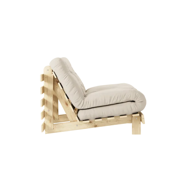 Roots 90 Loungefåtölj Furu / Beige