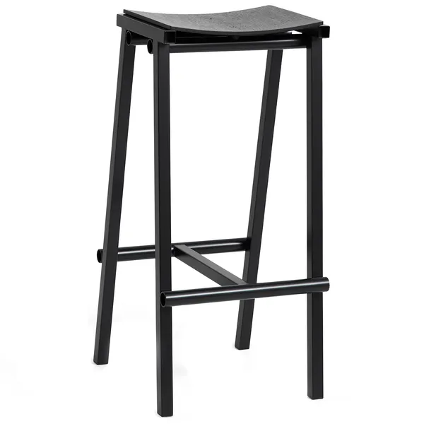 Taburete 8 Barstol 75 cm Sort