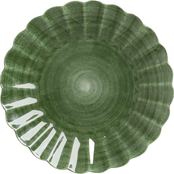 Oyster Tallrik 28 cm Skogsgrön