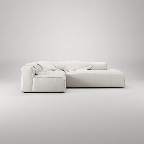 Grand Loungesofa 3-Pers åben ende Højre Steam White