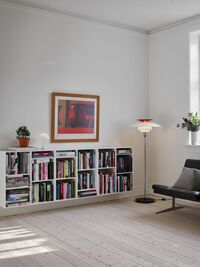 PH 80 Golvlampa Utan Dimmer Vit Opal Akryl / Krom