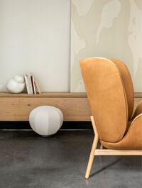 Embrace Armchair With Footstool L Vintage Cognac