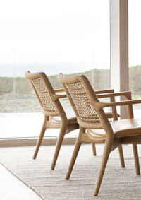 Cabin Loungefåtölj Ljus Ek / Sand Läder