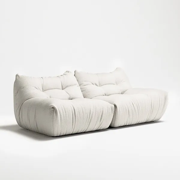 MONO 2-Personers Sofa Steam White