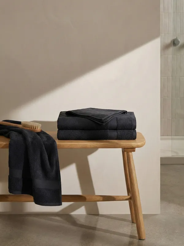 Alva Handduk 2-pack 30x50 cm Mörkblå