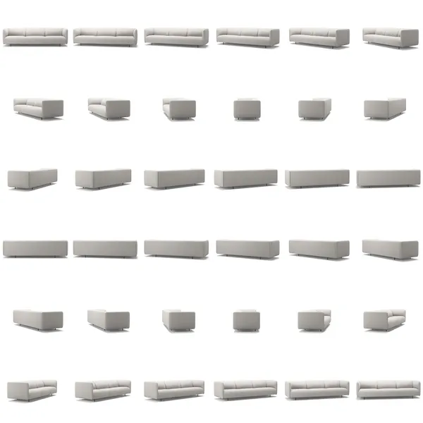 Urban 35-Setersofa Piléstoff Calm White