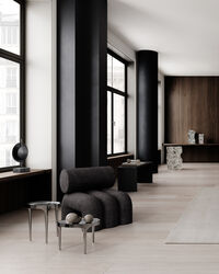 Foku Loungestol Bouclé Deep Taupe