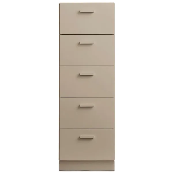 Relief Kommode Høj med Fodstykke Beige