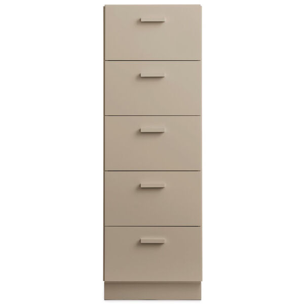 Relief Kommode Høj med Fodstykke Beige