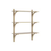 Levi Seinähylly 90 cm Medium Messinginvärinen / Naturlack Oak