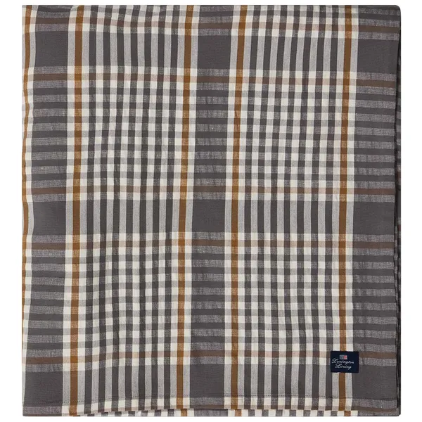 Checked Duk 150x350 cm Grå / Vit / Fudge