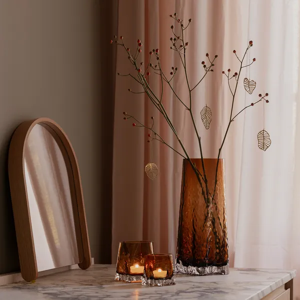 Gry Vase H30 cm Cognacfarget