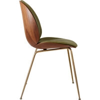 Beetle 3D Veneer Tuoli Saksanpähkinä/Brass Soft Leather Army