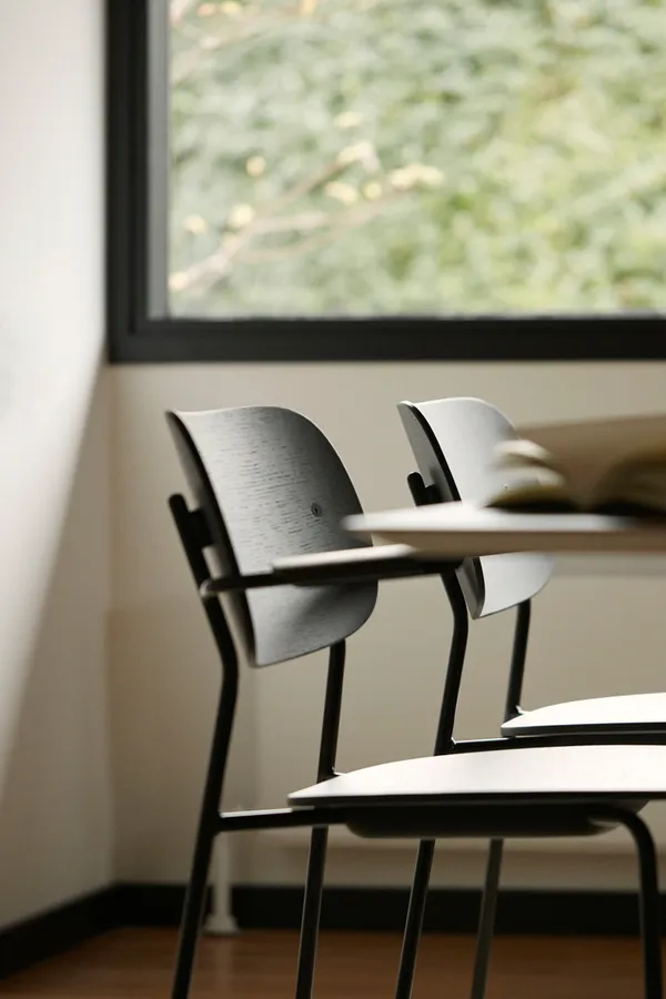 Co Dining Chair Black Steel w. Armrest