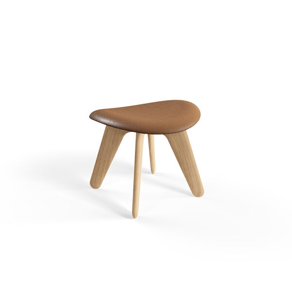 Slab Ottoman Natur / Leather Cognac