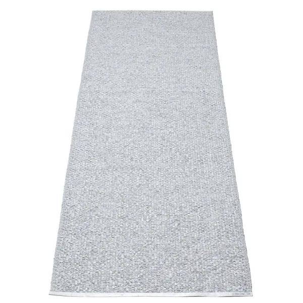 Svea Matta Metallic Grey/Light Grey 70x160 cm
