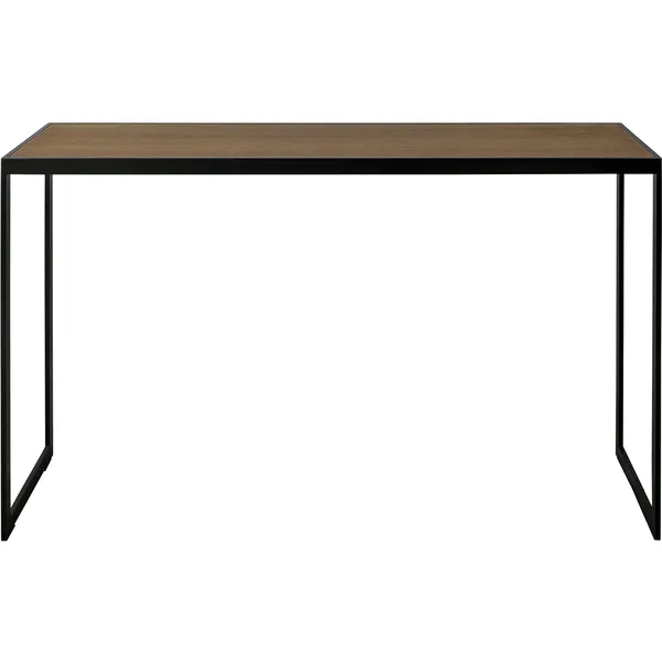 Square Konsollbord 122x36x70 cm Svart/Burned Walnut