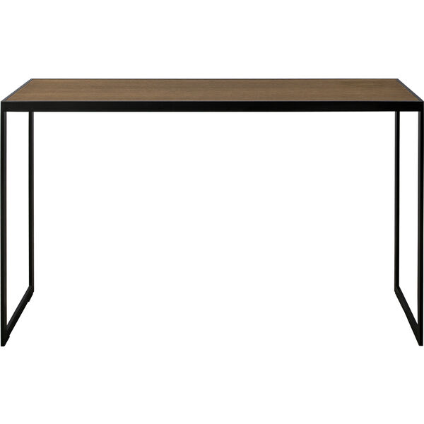 Square Konsolbord 122x36x70 cm Sort/Burned Walnut
