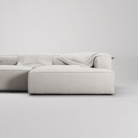 Grand 5-Sitssoffa schäslong Höger Minetyg Moon White