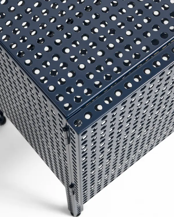 Perforated Skab Medium Steel Blue