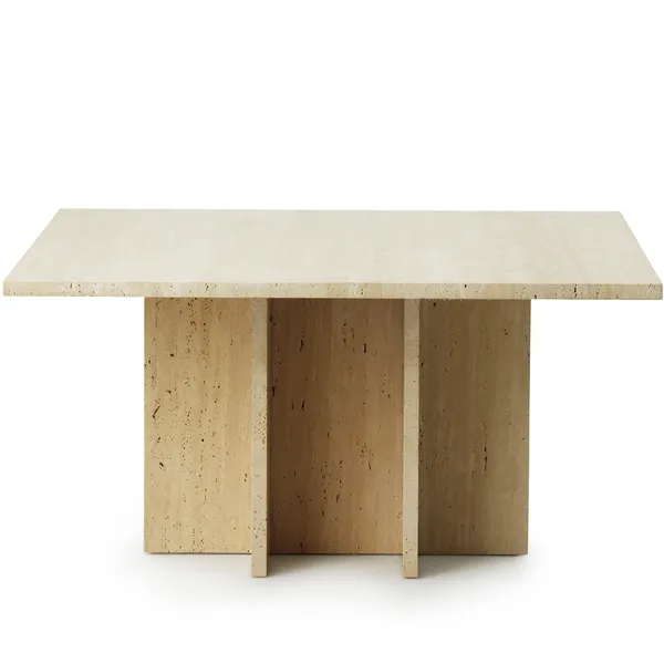 Edge Salongbord Travertin 80x80 cm