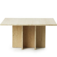 Edge Salongbord Travertin 80x80 cm