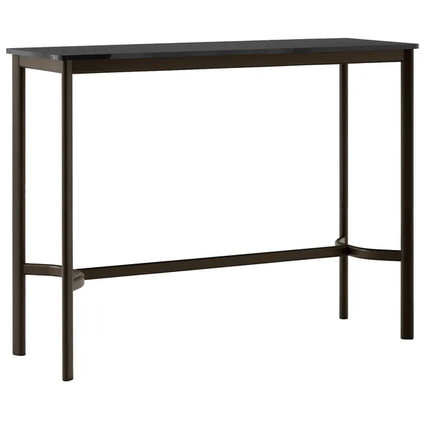 Drip HW113 Barbord 50x140x105 cm Sort Laminat / Bronzefarvet