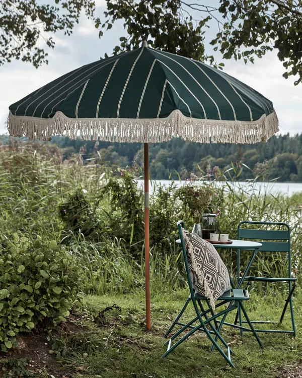 Parasoll Ø190 cm Grønn