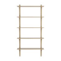 Levi Væghylde 90 cm Stor Aluminium / Naturlack Eg